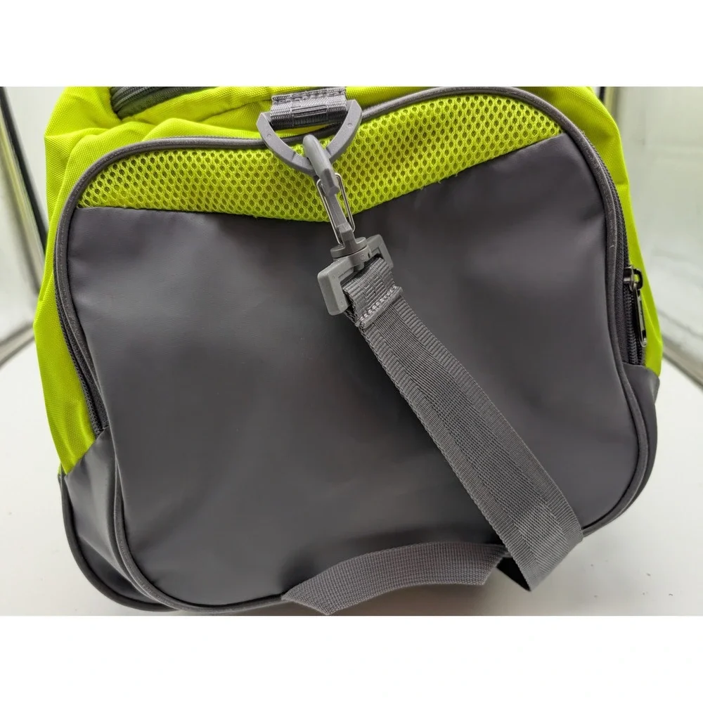Under Armour Storm 1 Duffel Bag Neon Yellow Grey HeatGear Athletic Gym Travel